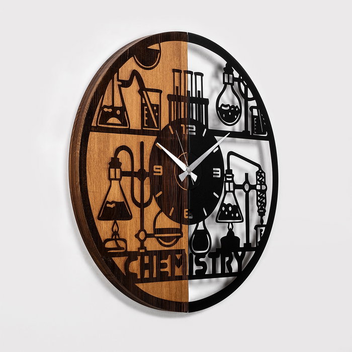 Wallity Reloj de Pared Decorativo de Madera Nogal y Negro Wallity Reloj de Pared Decorativo de Madera Nogal y Negro